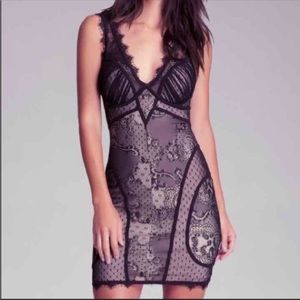 Bebe Lace Corset Style Dress